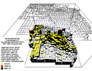 Rhodium 105 deposition in the American Midwest shown as a 3D box prism map.